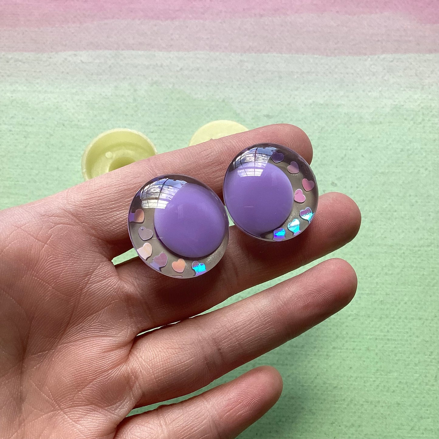 Purple Sweet Heart 25mm Eyes