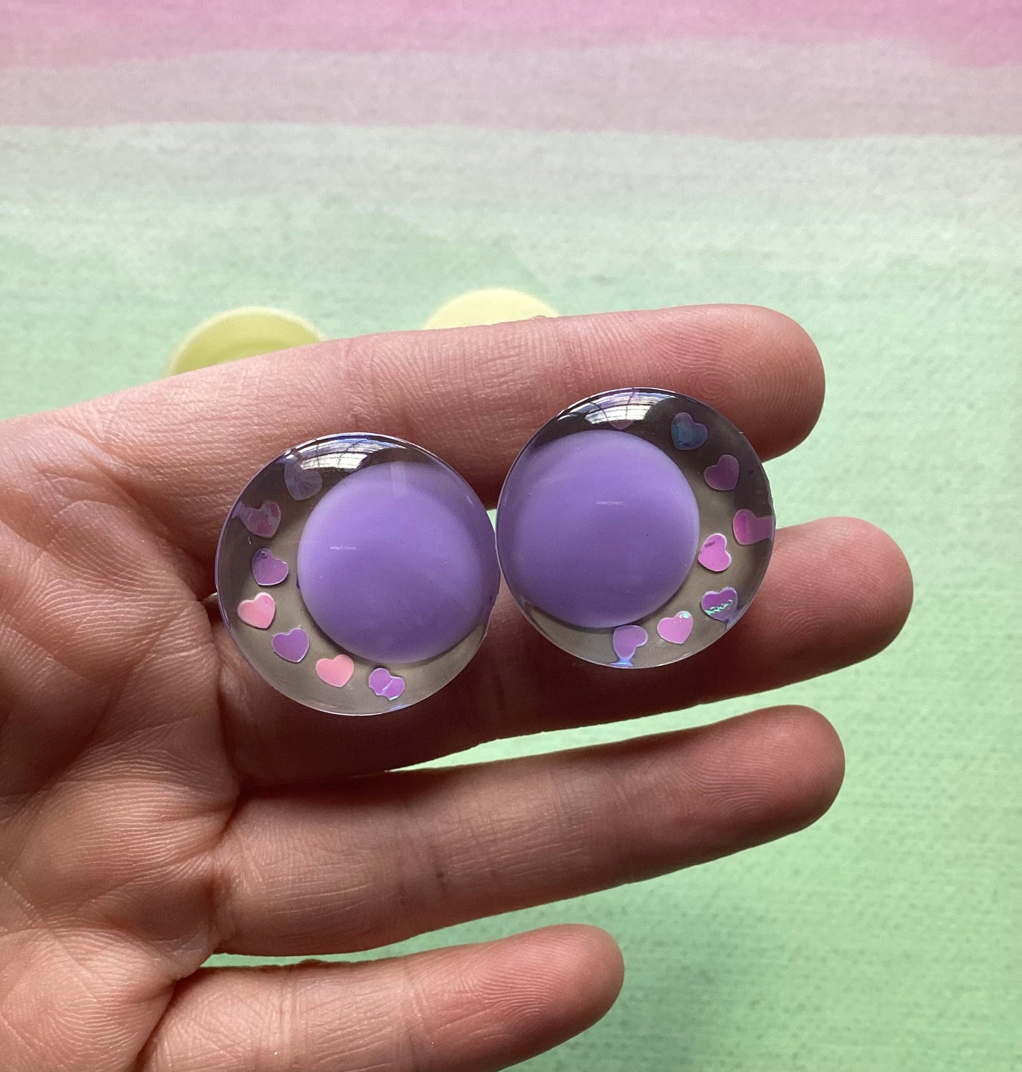 Purple Sweet Heart 25mm Eyes