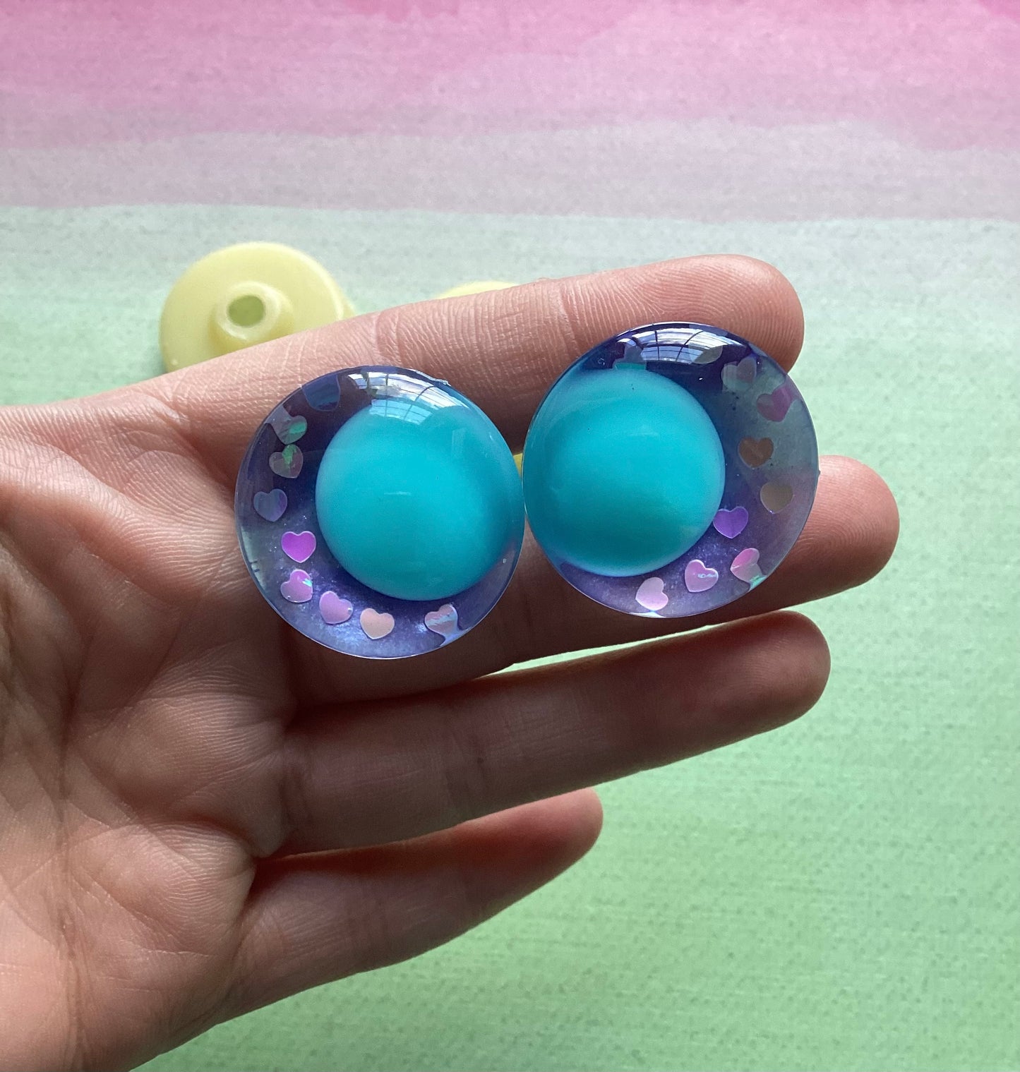 Blue Sweet Heart 30mm Safety Eyes