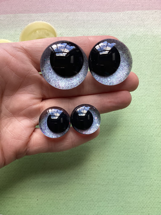 White Glitter Safety Eyes